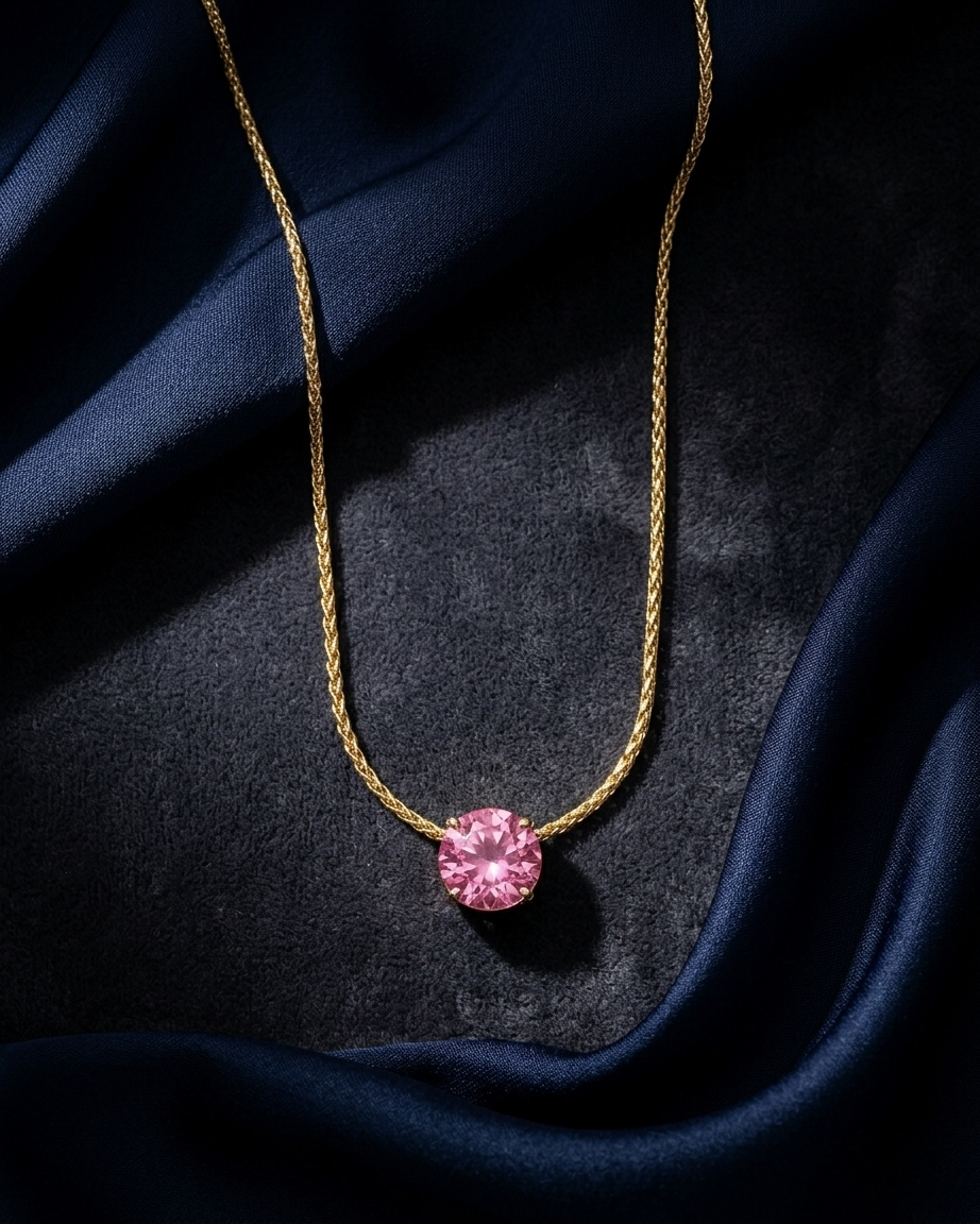 Pink Tourmaline Necklace | Zaryab