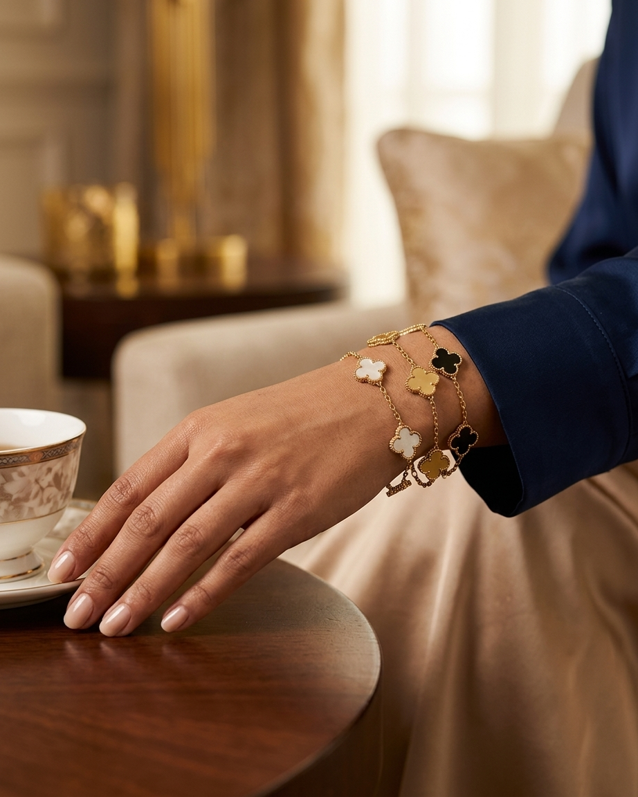 Van Cleef & Arpels Vintage Alhambra 5-Motif Bracelet | Zaryab