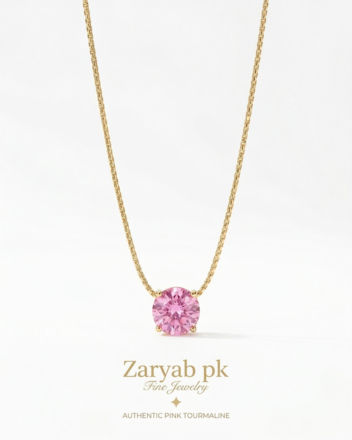 Pink Tourmaline Necklace | Zaryab