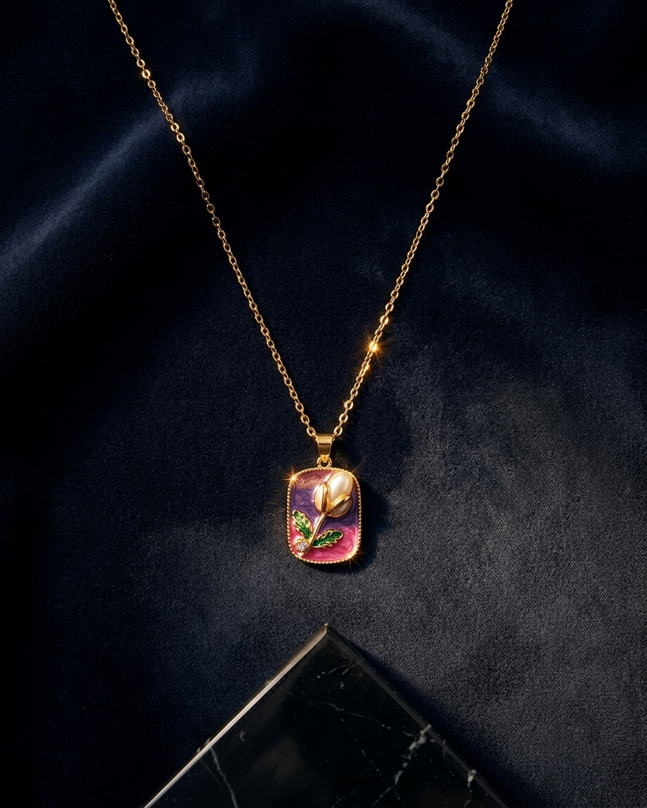Enchanted Orchid Bloom Pendant | Zaryab