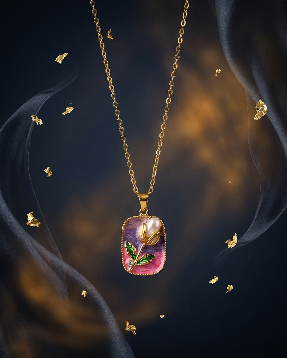 Enchanted Orchid Bloom Pendant | Zaryab