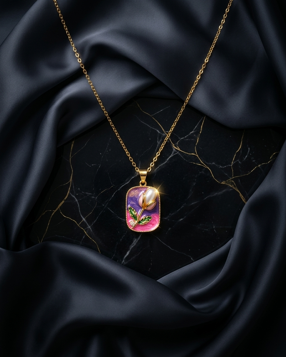 Enchanted Orchid Bloom Pendant | Zaryab