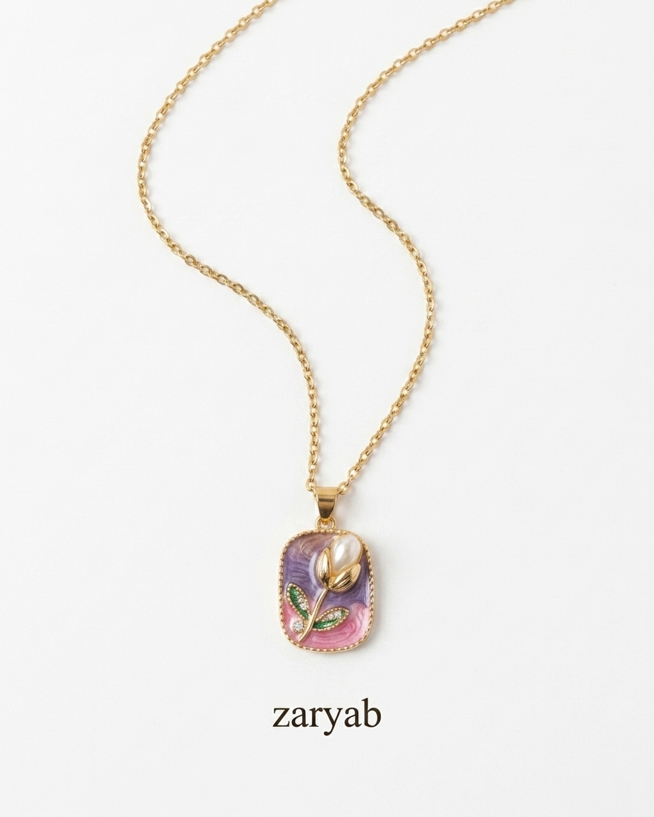 Enchanted Orchid Bloom Pendant | Zaryab