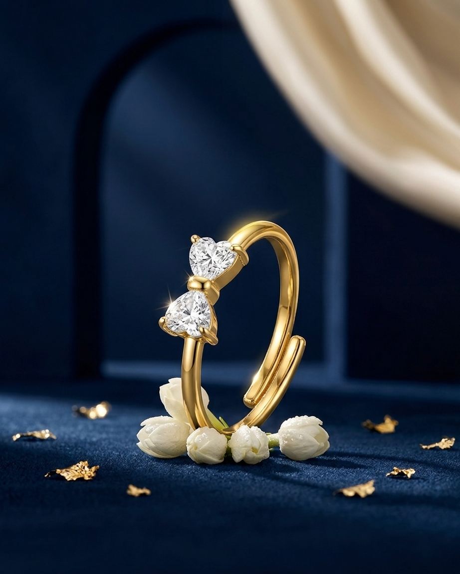 Cupid’s Tie Ring With A Bow (Adjustable) | Zaryab