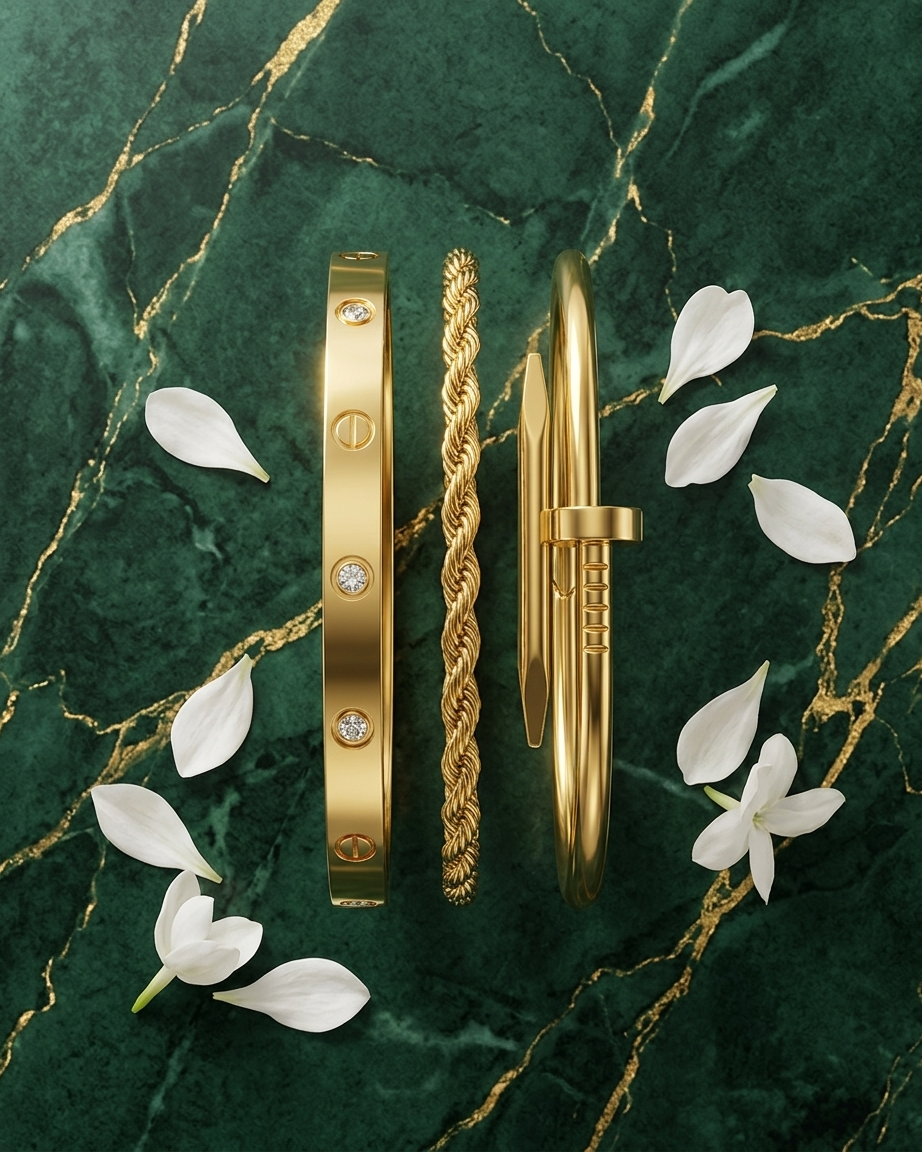The Midnight Royalty Love Bracelets Stack | Zaryab