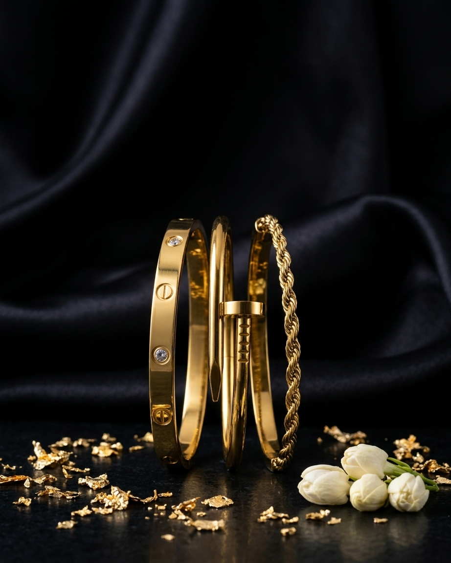 The Midnight Royalty Love Bracelets Stack | Zaryab
