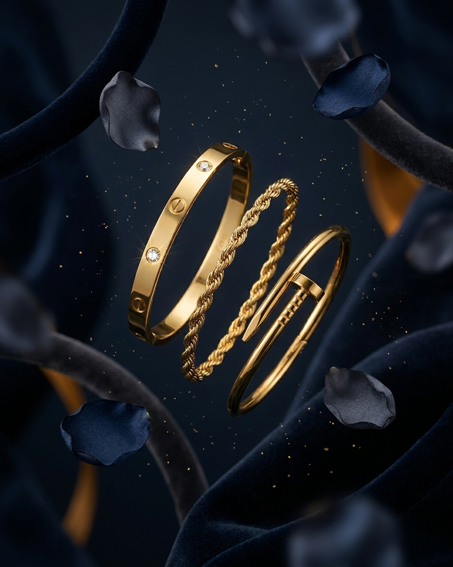 The Midnight Royalty Love Bracelets Stack | Zaryab