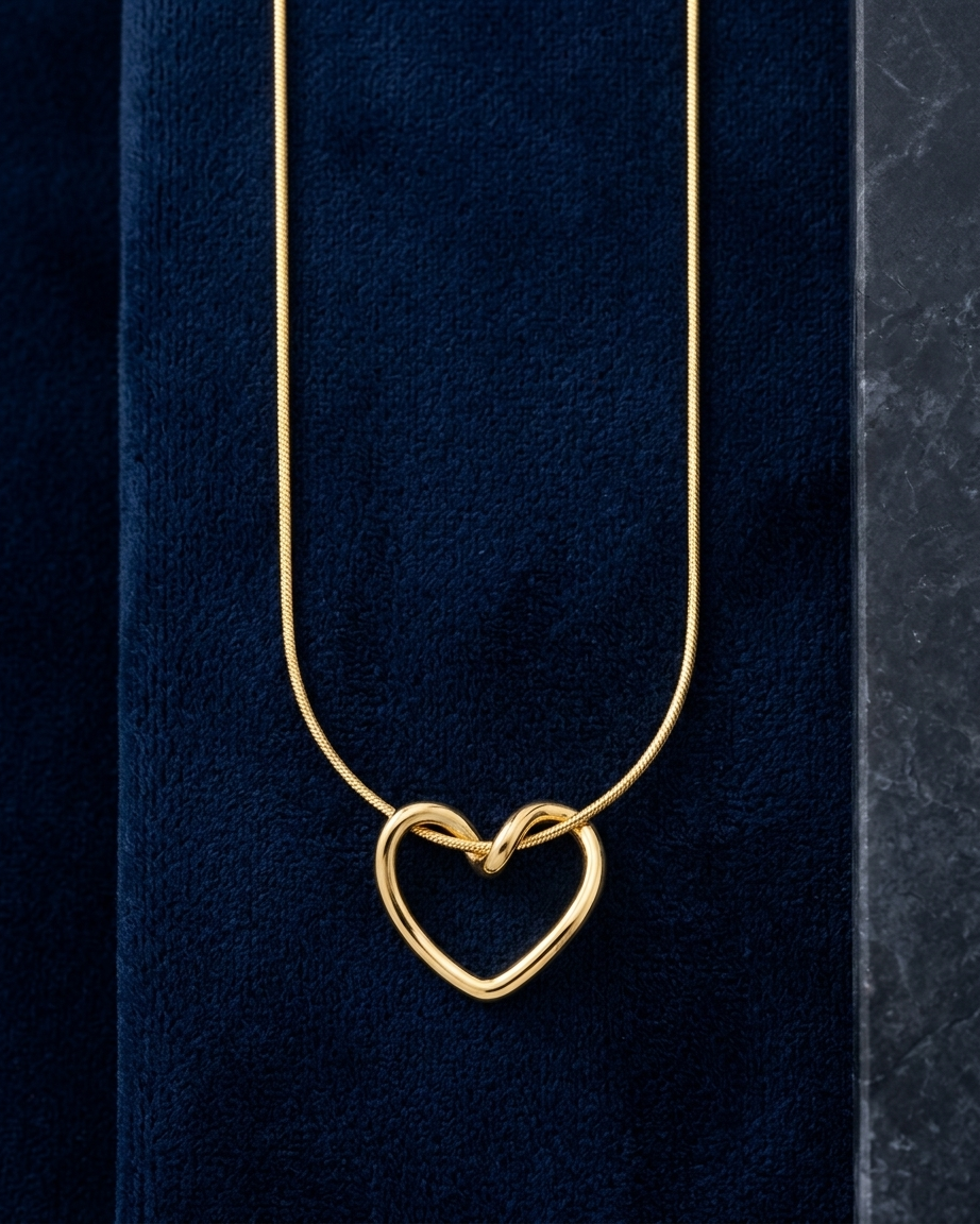 Hollow Heart Pendant Necklace | Zaryab