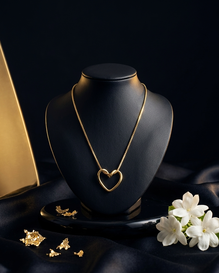 Hollow Heart Pendant Necklace | Zaryab