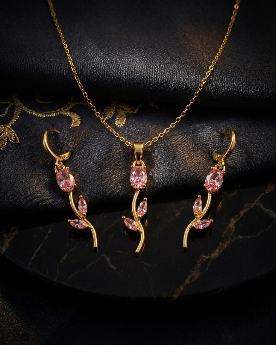 Premium Tulip Set ( Pendant & Earrings )
