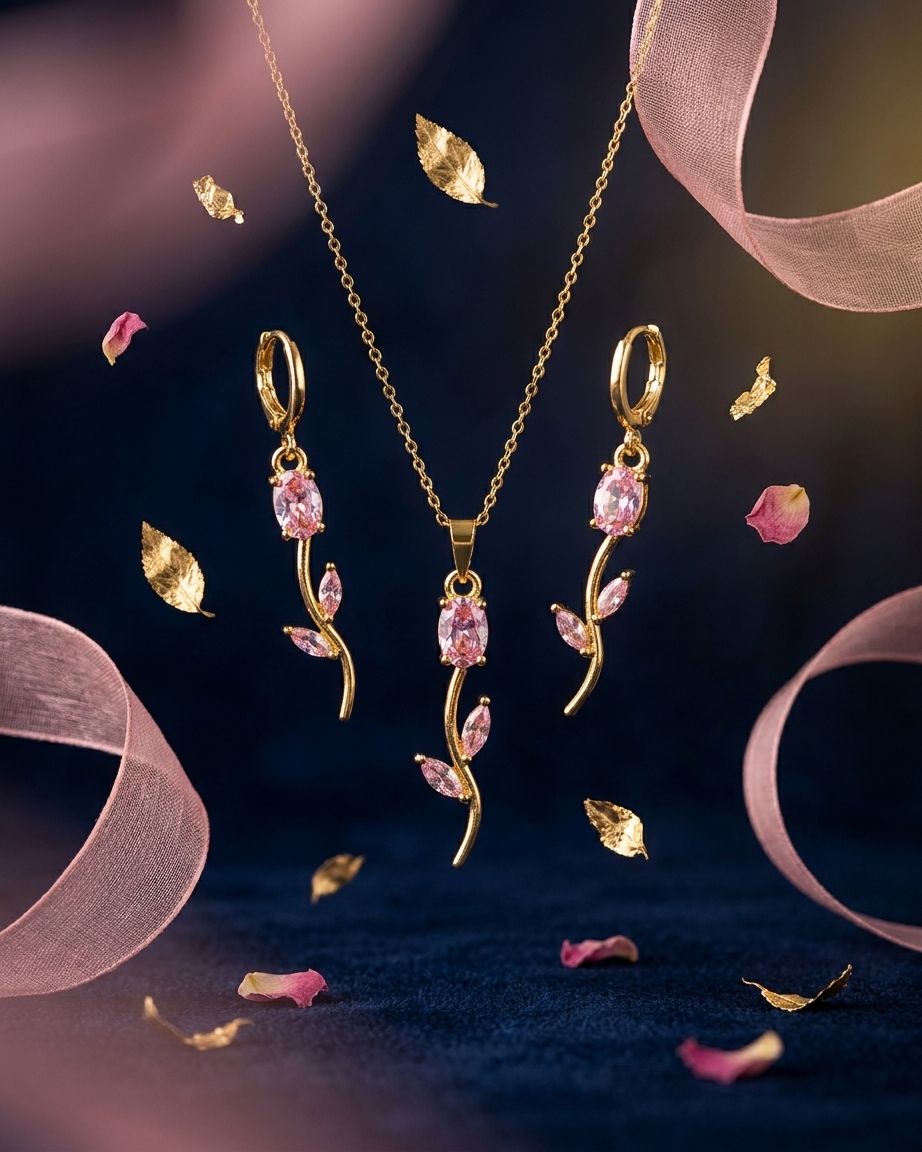 Premium Tulip Set ( Pendant & Earrings )
