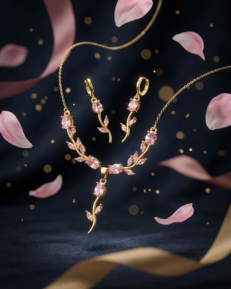 Premium Tulip Set ( Pendant & Earrings )