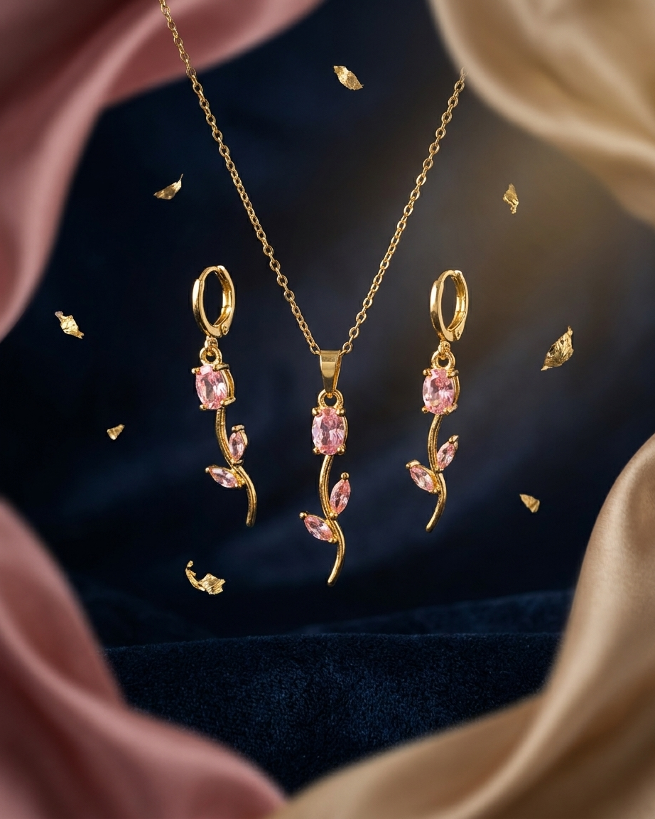 Premium Tulip Set ( Pendant & Earrings )